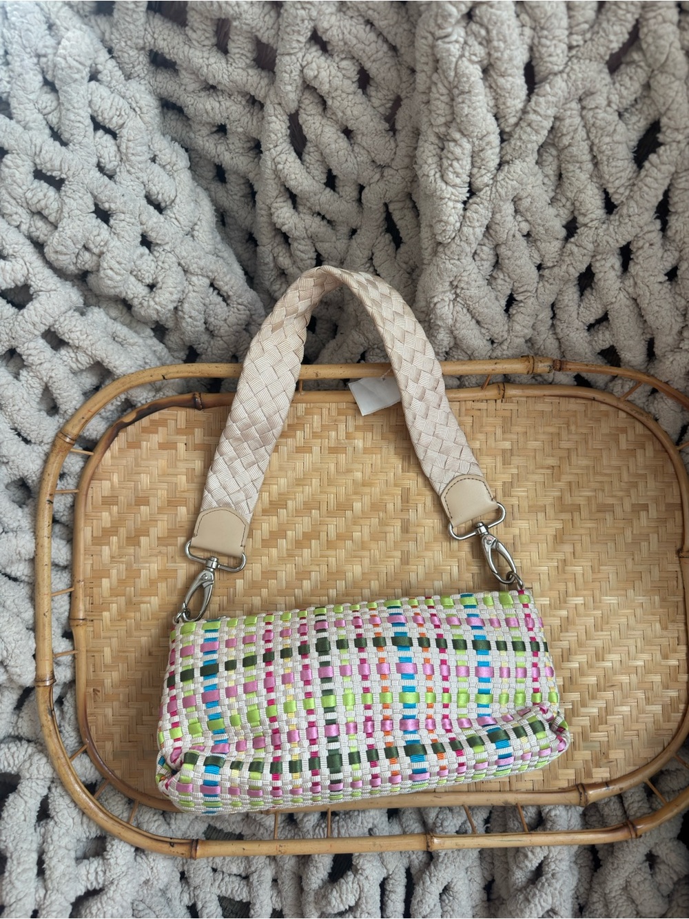 Sak Multicolor Woven Pattern Small Shoulder Bag